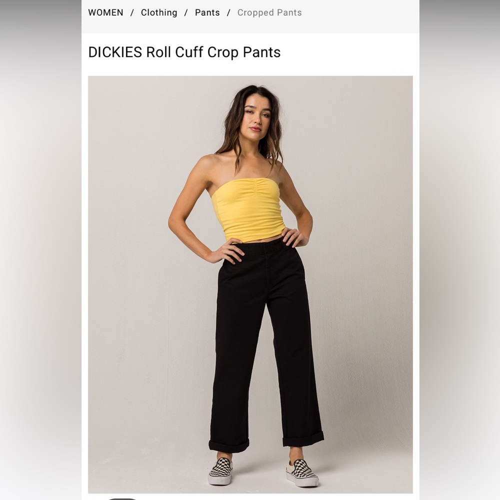 Dickies roll cuff crop pants